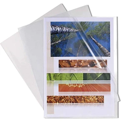 Image de Exacompta Réf. 325005E Sachet de 10 pochettes coins En polypropylène lisse rigide haute résistance Epaisseur 20/100ème Dimensions : 32x43cm Format à classer A3 vertical coloris cristal