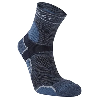 Image de Hilly Trail Anklet Max Cushioning Chaussettes de Course, Menthe poivrée/Bleu Sarcelle, M Mixte