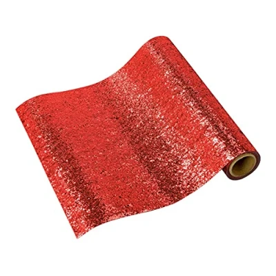 Image de Talking Tables Chemin de Table pailleté Rouge Décorations Nappe Scintillantes pour la Noël, Anniversaire, Saint Valentin, Mariage Luxe Run RG Taille Unique