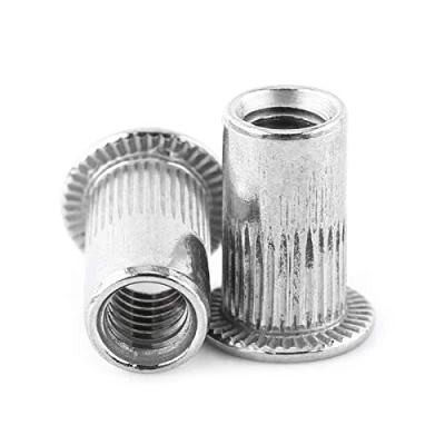 Image de 20 pcs écrous aveugles rivet m3 m4 m5 m6 m8 tête plate filetée aveugle écrou 304 acier inoxydable vis à métaux, outil de réparation fixation accessoire(M3)