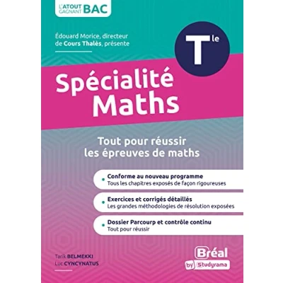 Image de Spécialité mathématiques terminale: Cours et exercices corrigés basés sur le nouveau programme officiel spé maths Tle Livre d’occasion Très bon
