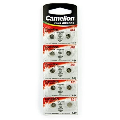 Image de 10 Camelion AG1 / LR60 164/364 LR621 Pile Bouton, Longue durée de Conservation (Date d&#039;expiration marqué)