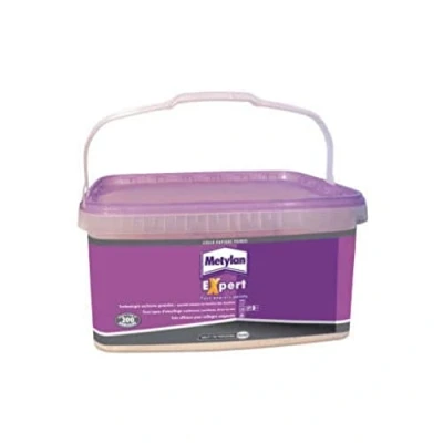 Image de METYLAN Expert colle papiers peints dosable en granulés , tous même intissés, longue conservation Seau 5kg ( jusqu&#039;à 200 rouleaux)