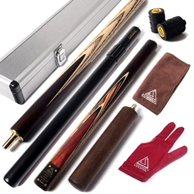 Image de CUESOUL 57 &quot;Artesanat 3/4 Joint¨ Snooker Cue avec 2 Extension Emball¨ dans Aluminium Case D308