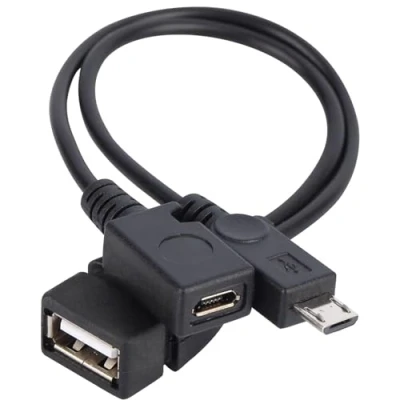 Image de TV xStream USB Port Adapter, Micro OTG Cable with Power Compatible Streaming Sticks, Media Devices, Rii and Logitech Keyboards, Nintendo Switch, Snes, NES Classic.