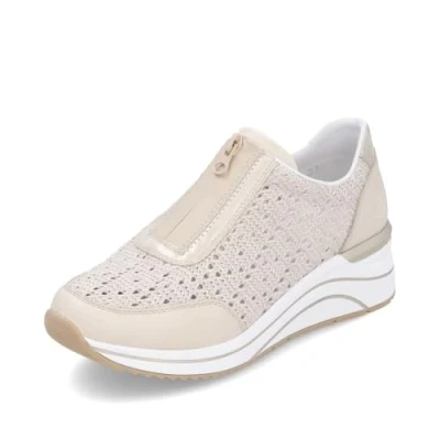 Image de Remonte Baskets basses D0T15 pour femme, semelle lâche, Beige Combi 60, 42 EU Large