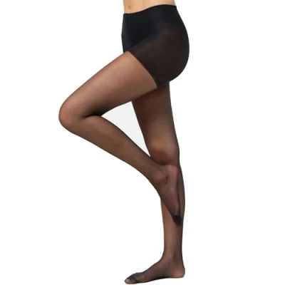 Image de Nur Die Wie Eine zweite Haut Strumpfhose Chaussettes, Transparent, Noir (Schwarz 094), L Femme