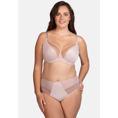 Image de VIVISENCE Soutien Gorge Doux Et Élégant Bonnet en Maille Bas Lisse Bretelles Réglables sans Baleines Latérales Maintien Optimal Confort Quotidien, Beige,95H