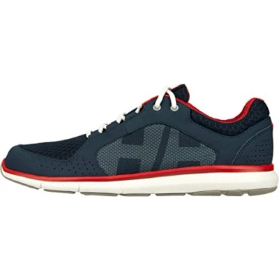 Image de Helly Hansen Hommes Ahiga V4 Hydropower Trainers, Drapeau bleu marine rouge blanc cassé, 42.5 EU