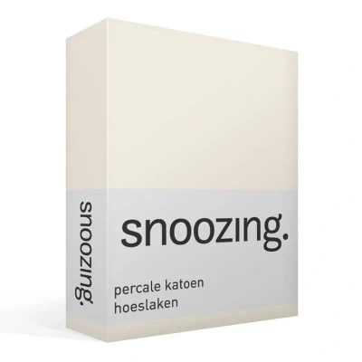 Image de Snoozing Drap Housse en Percale de Coton 70x200 cm Ivoire