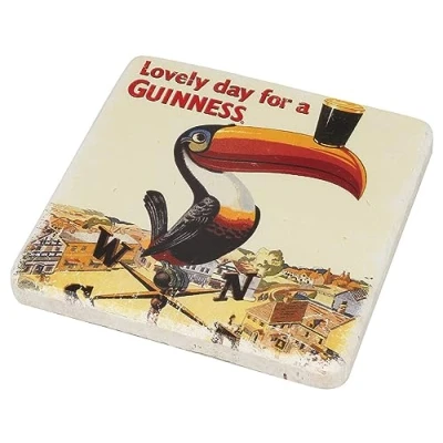 Image de Guinness Dessous de verre effet pierre Motif toucan