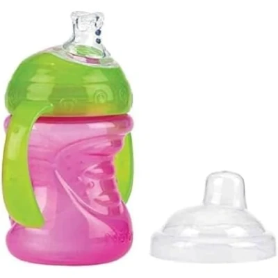 Image de Nuby Gobelet anti renversement Swirl, à partir de 6 mois, couleur envoyée au hasard, 240 ml