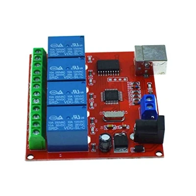 Image de Commutateur de contrôle USB 1/2/4/8 canaux 10 A PC Module relais commande d&#039;ordinateur programmable Pilote Contrôleur intelligent (12 V 4 canaux)