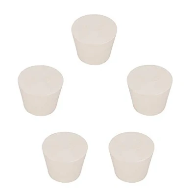 Image de stonylab Bouchons en Caoutchouc, 5 Paquets 8# 32mm x 43mm 31mm pour Joints de Laboratoire à Joint Fuselé, Blanc