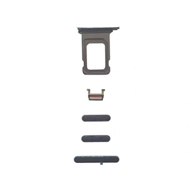 Image de Smartex® Noir Boutons Latéraux + SIM Carte Tiroir Compatible avec iPhone 11 Pro Max