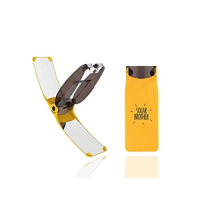 Image de SOLAR BROTHER Briquet Solaire Suncase Gear Nouvelle Version Étui bi énergie Unique : allumage instantané Waterproof &amp; Windproof — Innovation française brevetée (Jaune)