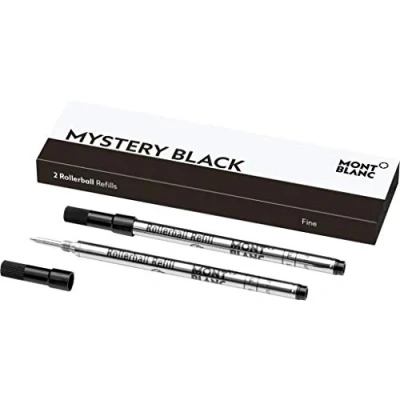 Image de Montblanc 105162 Recharge pour Stylo Rollerball 2x Mystery Black Noir F Taille Fine
