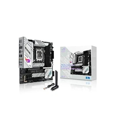Image de ASUS ROG STRIX B760 G gaming WiFi D4 Carte mère Intel LGA 1700 mATX (DDR4, 12 + 1 DrMOS, PCIe 5.0, 2 x 4.0 M.2, 6E, Ethernet 2.5G, USB 3.2 Gen 2x2 Type C, Aura Sync RGB)