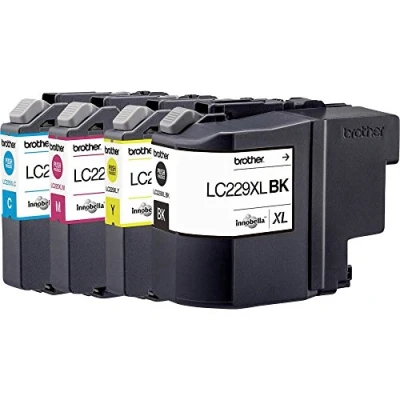 Image de BROTHER Original LC229XLVALBPDR Cartouches d&#039;encre Value Pack avec Étiquette de Sécurité Comprenant 4 XL (Noir, Magenta, Cyan, Jaune)