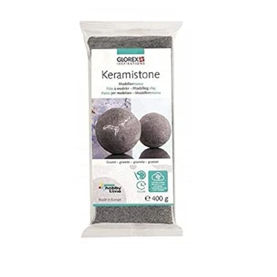 Image de Glorex 6 8070 340 Keramistone, pâte à Modeler Aspect Granite, 400 g, 68070340, 400g, 18 x 7,5 3 cm
