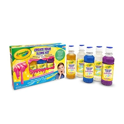 Image de CRAYOLA Set Crée Ton Slime, pour créer du Slime coloré, Activité créative et Cadeau Enfants, à partir de 5 Ans, 25 2160, Taille Unique