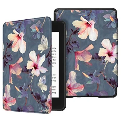 Image de FINTIE Étui pour 6&quot; Kindle Paperwhite 10ème Génération 2018 (Numéro de modèle: PQ94WIF) Coque Léger avec Auto Réveil/Veille (n&#039;est Pas 10e Gén 2019 J9G29R), Hibiscus Fleurs