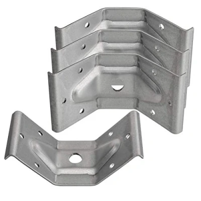 Image de 4 x So Tech® Ferrures pour Pied de Table en Acier zingué 60 100 mm Un Montage Stable Équerre Connecteur d’Angle