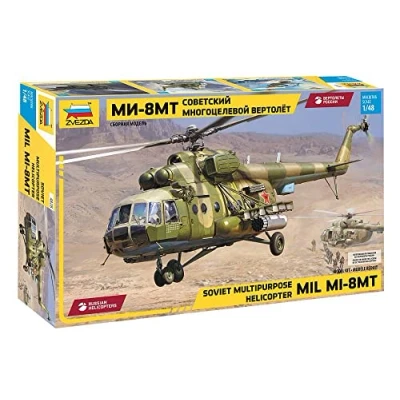 Image de Zvezda Armée 4828 Mil Mi 8 MT Soviet Helicopter, échelle 1/48, modèle Kit, Multicolore, ZS4828