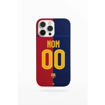 Image de CS Coque Football FC Barcelone Maillot Barça Domicile Saison 2024 2025 à Personnaliser Non Numéro Joueur de Contour Souple pour iPhone 12 Mini
