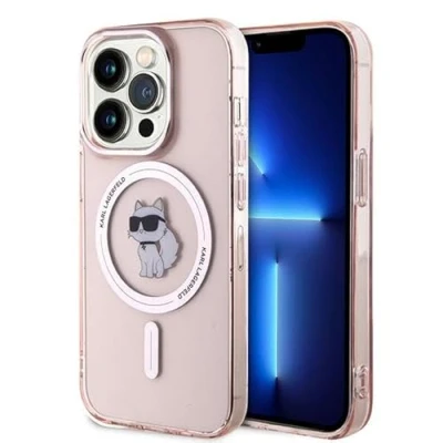 Image de CG Mobile Karl Lagerfeld KLHMP14XHFCCNOP Coque rigide pour iPhone 14 Pro Max 6,7&quot; Rose IML Choupette