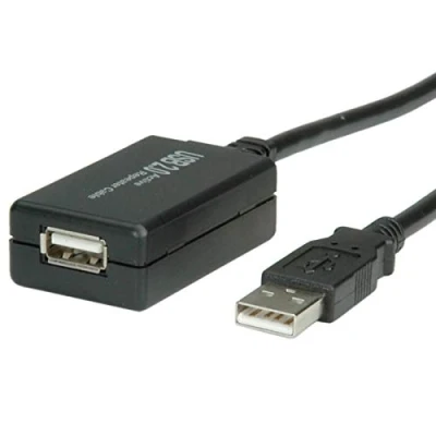 Image de VALUE Rallonge de câble actif USB 2.0, noir, 12 m