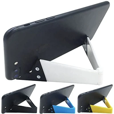 Image de VOVIGGOL V Modèle Mini Support Telephone Bureau 4 Pièces, Porte Téléphone Portable de Voyage Poche Pliable, Universel Smartphone Compatible avec iPhone iPad Tablette Kindle Android