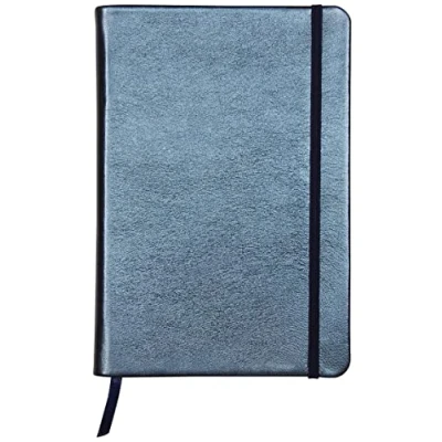Image de Clairefontaine 400103C Carnet de Notes, Couverture Rigide en Véritable Cuir 144 Pages Lignées 14,8x21 cm (A5), Cuirisé Bleu Indigo