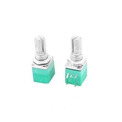 Image de sourcingmap 2pcs B50K 50K Ohm 6mm pieds Shaft moleté potentiomètre rotatif réglable avec Commutateur