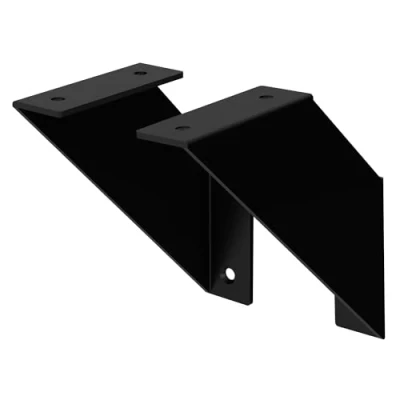 Image de ML Design Lot de 2 Supports d&#039;Étagère Murale, 15 x cm, en Métal, Noir, Style Industriel, Équerre Triangulaire, Convient aux Étagères Flottantes ou Projets Bricolage, Matériel Montage Inclus