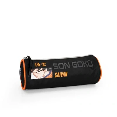 Image de Dragon BALL Trousse d&#039;école officielle Ball, étui de poche, léger et compact, facile à transporter ranger dans le sac dos, avec fermeture éclair pratique, 8 x 22 cm, noir, Noir ,