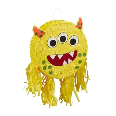 Image de Relaxdays Piñata en Forme de Monstre Rigolo, à remplir soi même et Suspendre, pour Fille garçon, Multicolore