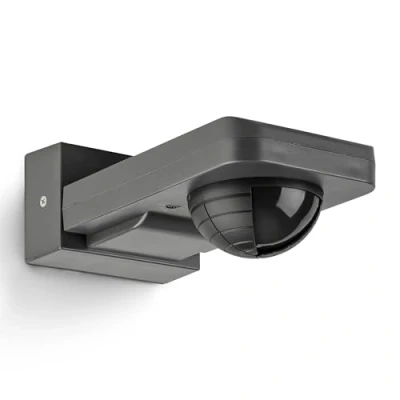 Image de SEBSON Détecteur de Mouvement Extérieur IP65 Montage en Saillie au Mur ou Plafond, Programmable, 20m / 360, LED Adapté Capteur Infrarouge avec 3 Capteurs