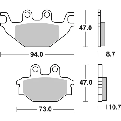 Image de TRW Organic Allround MCB760 Jeu de plaquettes frein