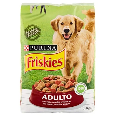 Image de PURINA FRISKIES Croquettes Chien Adulte avec Boeuf, Céréales et Légumes Ajoutés, 7.5 kg