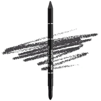 Image de Impala Crayon Pour les Yeux Waterproof Avec Gomme en Silicone 07 Noir Paillettes Ligne Définie ou Effet Flouté Texture Crémeuse Facile à Appliquer Couleur Intense, Longue Durée