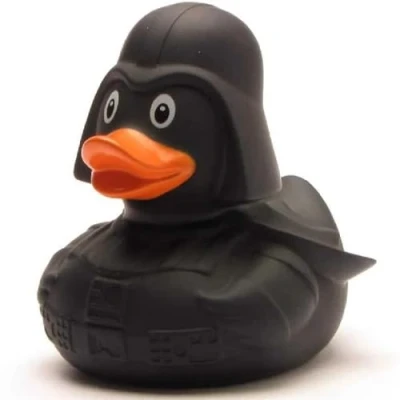 Image de Canard de bain en forme d&#039;étoile la mort I Black Star L : 8,5 cm avec porte clés caoutchouc kit Cadeau pour les fans Wars