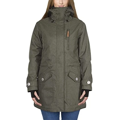 Image de Berydale Parka fonctionnelle femme, imperméable et coupe vent, respirante, version légère pour le printemps à l&#039;automne, Vert Sans doublure, 2XL