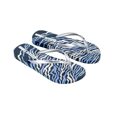 Image de Ipanema Femme Animale Print III FEM Flip Flop, Blue/Silver, 43 EU
