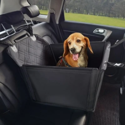 Image de VEVOR siège d&#039;auto pour Chiens Petits Moyens Grands 18 kg, rehausseur imperméable Chien, avec Cadre de Support, Laisse sécurité à Clipser, lit Voiture Animal Compagnie, Noir