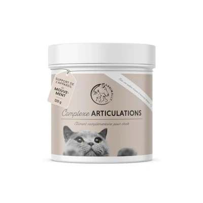 Image de Annimally Poudre pour les Articulations Chats 120g 4 mois L&#039;alternative aux comprimés articulations. articulaire avec moule verte, MSM, griffe du diable, taurine, glucosa