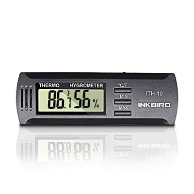 Image de Inkbird ITH 10 Thermomètre Hygromètre Numérique, Moniteur Temperature Humidite Portable Mini Max avec Écran LCD pour Frigo,Terrarium,Serre,Reptiles,Aquarium