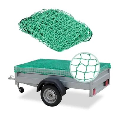 Image de Relaxdays Filet de remorque, Protection Extensible pour sécuriser Un Chargement, 2 x 3 m Voiture, PE, Vert