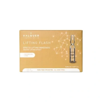 Image de Flash de levage des ampoules faciales Valquer Laboratorios. Sérum Visage. Effet lifting immédiat. Tous types peau. Avec l&#039;acide hyaluronique. Anti rides 5 Unités X 2 Ml