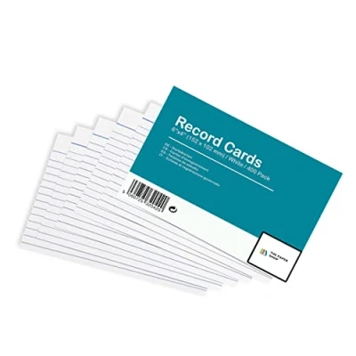 Image de [Lot de 400] Fiche Bristol A6 blanches lignées Revision 6 x 4 Cartes flash 152 mm 102 vierges d&#039;index